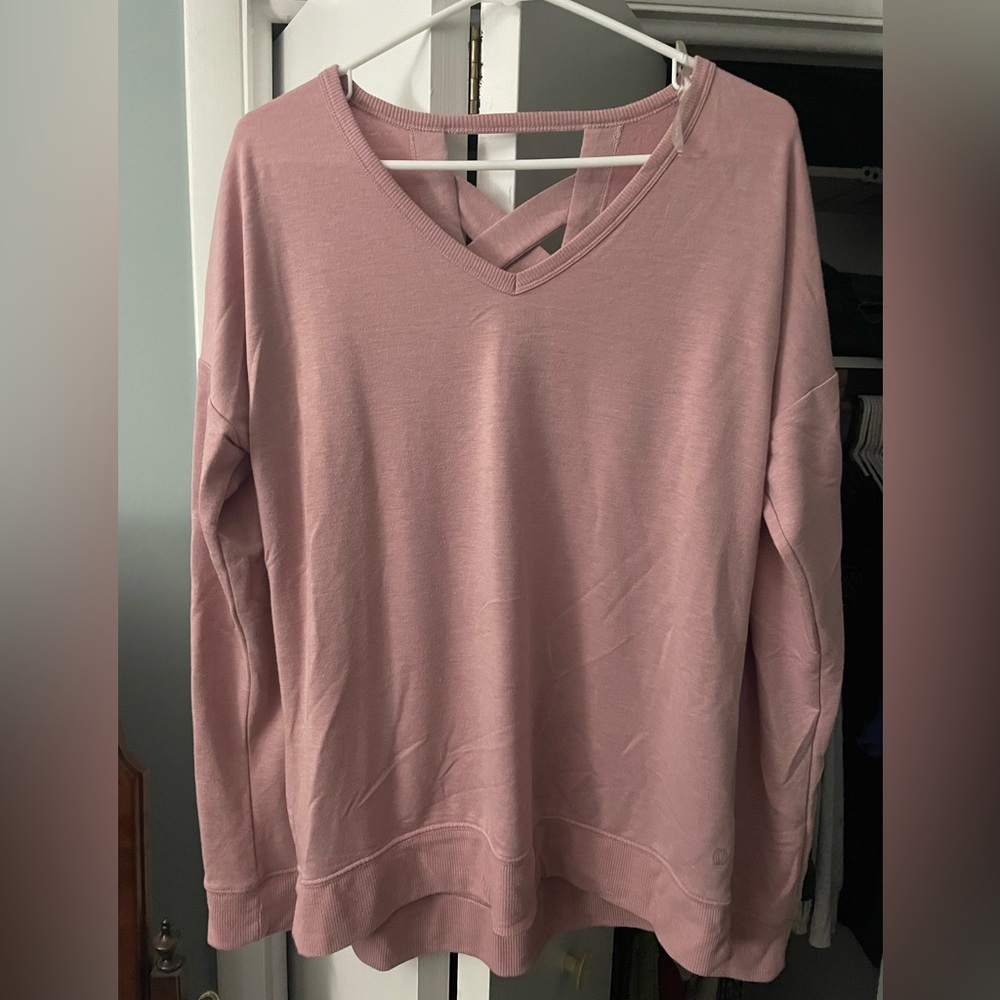 Womens long sleeve top cross back size large